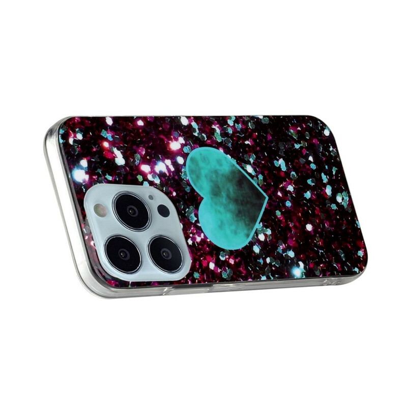 Capa Para iPhone 13 Pro Glitter Mármore