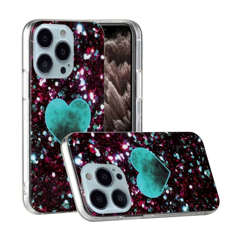 Capa Para iPhone 13 Pro Glitter Mármore