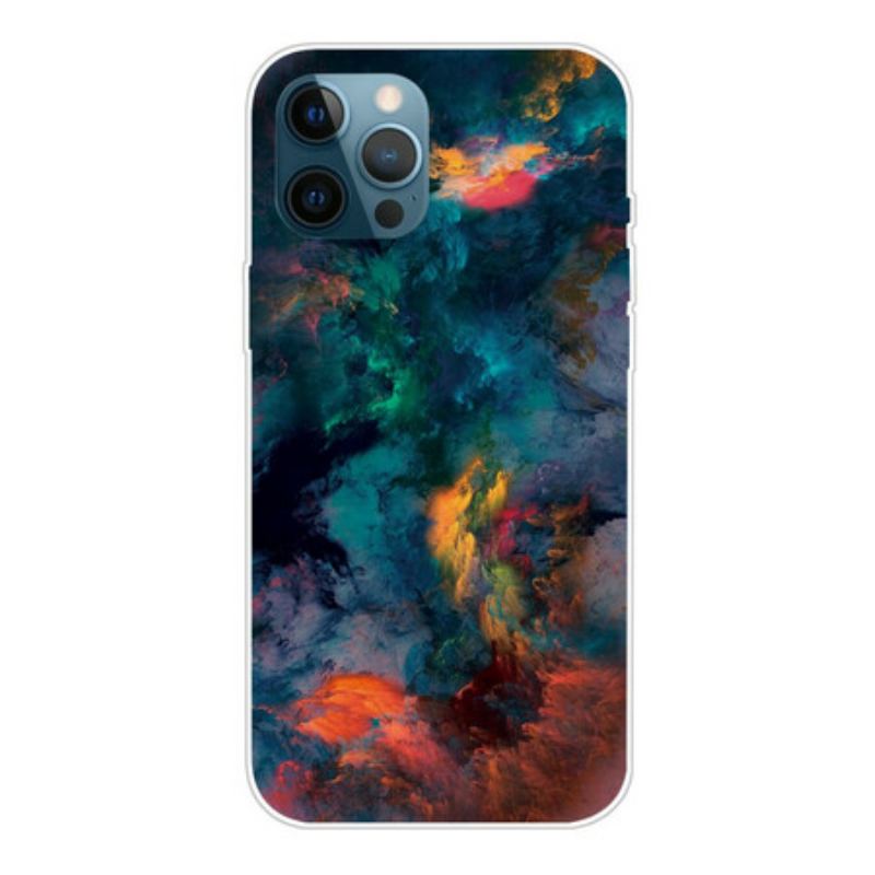 Capa Para iPhone 13 Pro Nuvens Coloridas