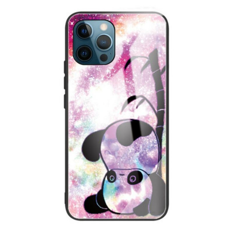 Capa Para iPhone 13 Pro Panda E Vidro Temperado De Bambu