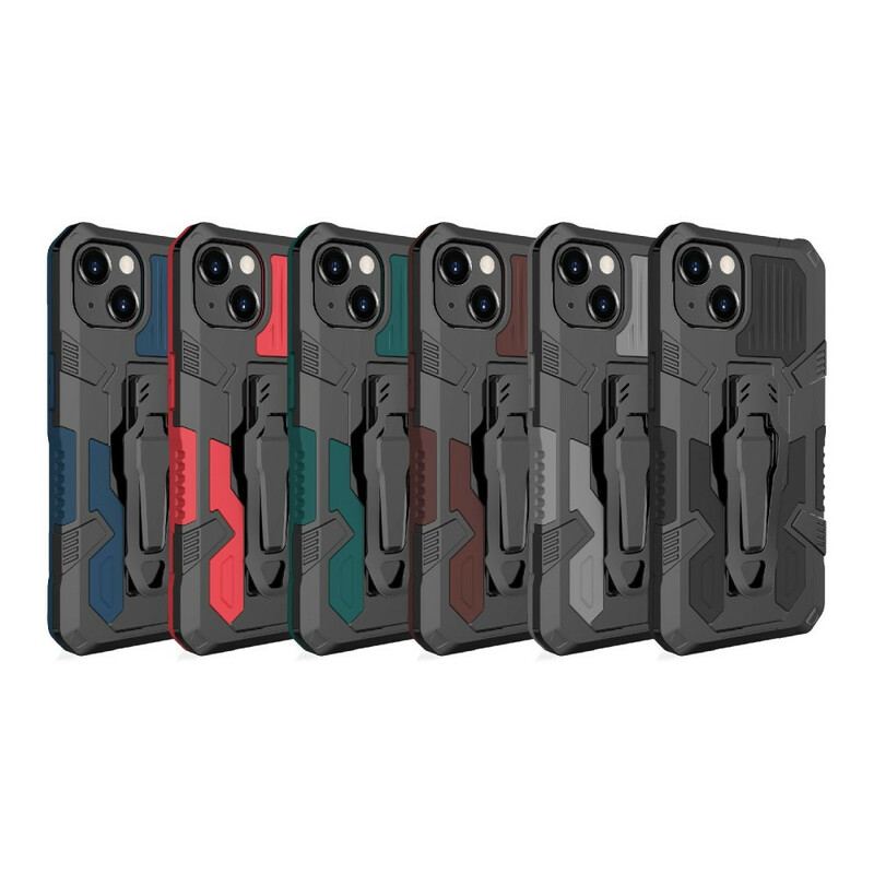 Capa Para iPhone 13 Pro Robô Com Clipe De Cinto