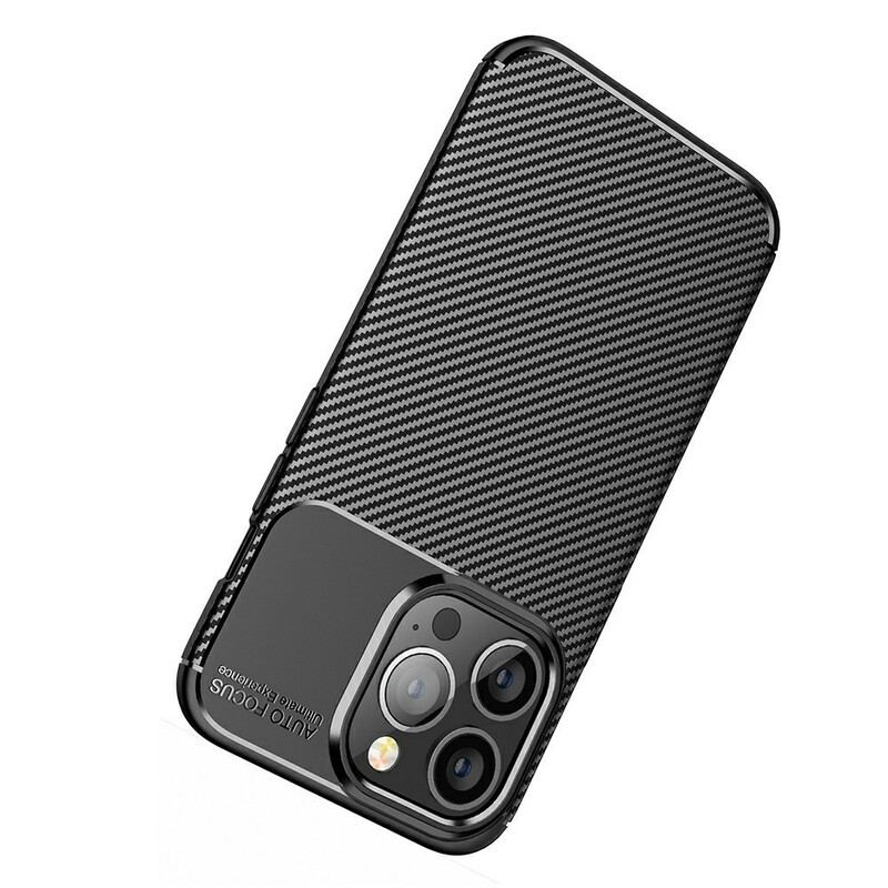 Capa Para iPhone 13 Pro Textura Flexível De Fibra De Carbono