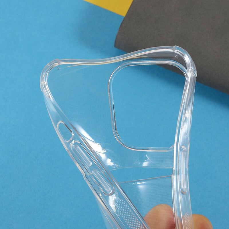 Capa Para iPhone 13 Pro Titular Do Cartão De Cor Transparente