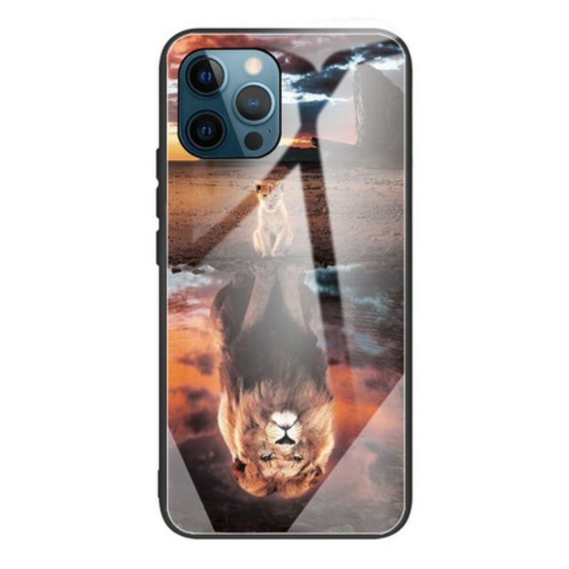 Capa Para iPhone 13 Pro Vidro Temperado Do Sonho Do Filhote De Leão