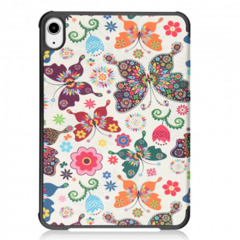 Capa De Celular Para iPad Mini 6 (2021) Borboletas E Flores Aprimoradas