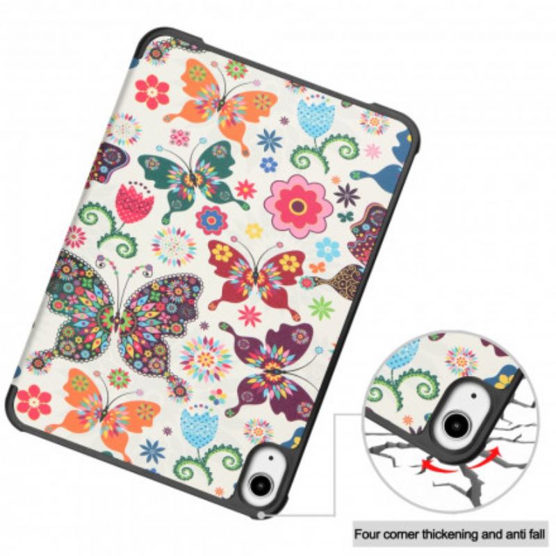 Capa De Celular Para iPad Mini 6 (2021) Borboletas E Flores Aprimoradas