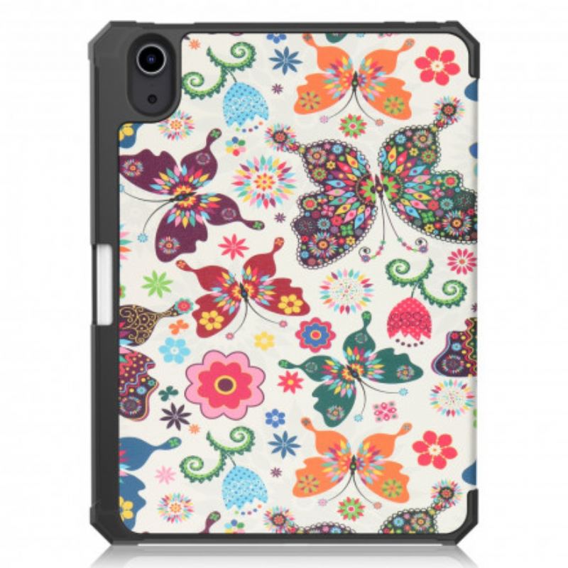 Capa De Celular Para iPad Mini 6 (2021) Porta Caneta Flor Vintage