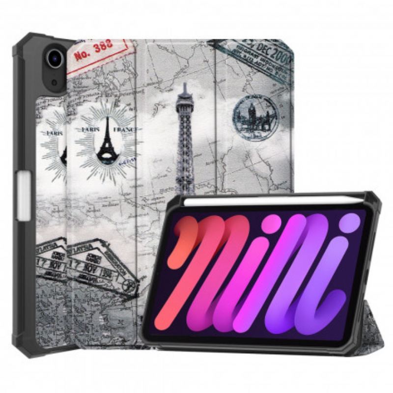 Capa De Celular Para iPad Mini 6 (2021) Suporte Para Caneta Torre Eiffel