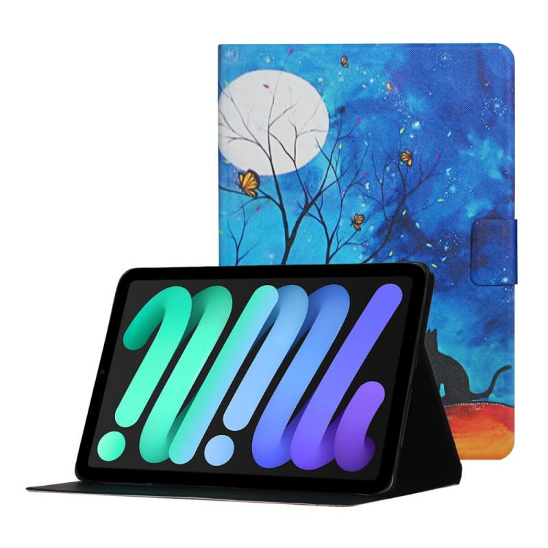 Capa De Couro Para iPad Mini 6 (2021) Árvore Para A Lua E O Sol