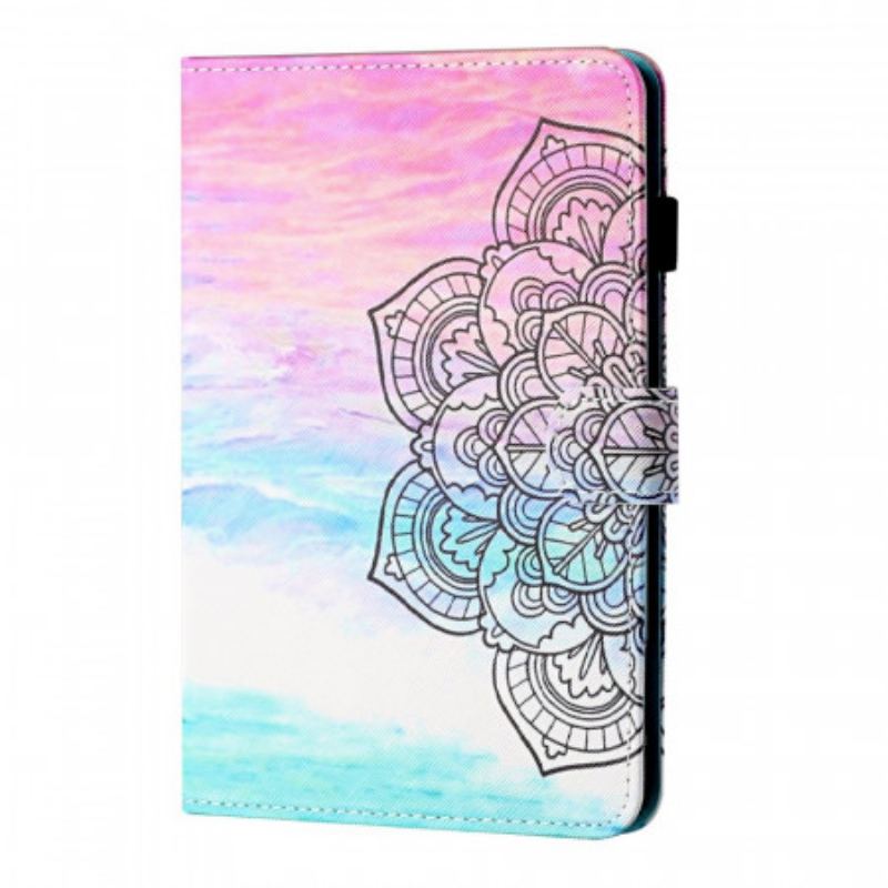 Capa De Couro Para iPad Mini 6 (2021) Mandala Gráfica