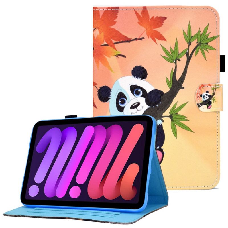 Capa De Couro Para iPad Mini 6 (2021) Panda Fofo