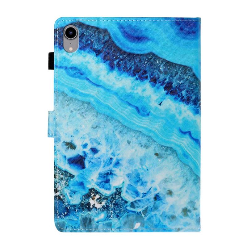 Capa De Couro Para iPad Mini 6 (2021) Pedra Azul