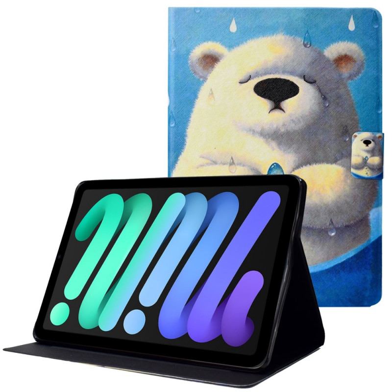 Capa De Couro Para iPad Mini 6 (2021) Urso Polar