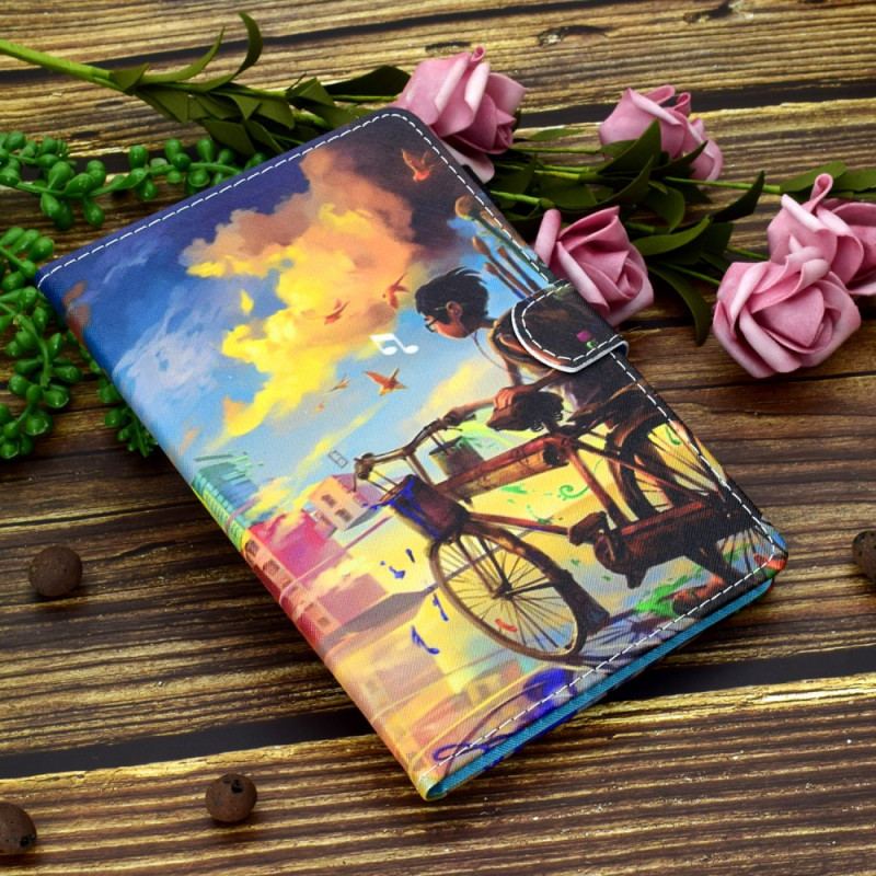 Capa Em Pele Para iPad Mini 6 (2021) Arte Da Bicicleta