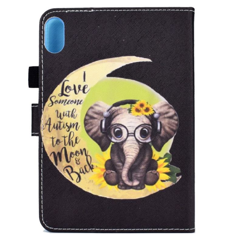 Capa Em Pele Para iPad Mini 6 (2021) Elefante Divertido