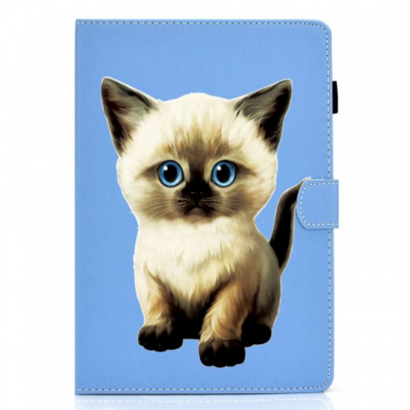 Capa Em Pele Para iPad Mini 6 (2021) Gatinho Divertido