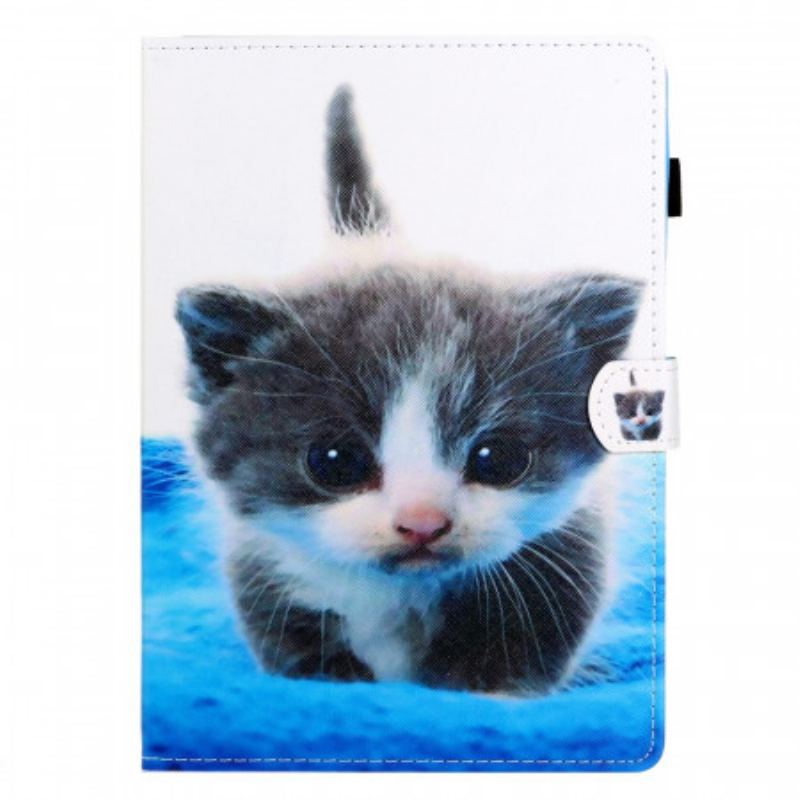 Capa Em Pele Para iPad Mini 6 (2021) Gato Emocional