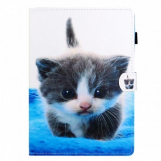 Capa Em Pele Para iPad Mini 6 (2021) Gato Emocional