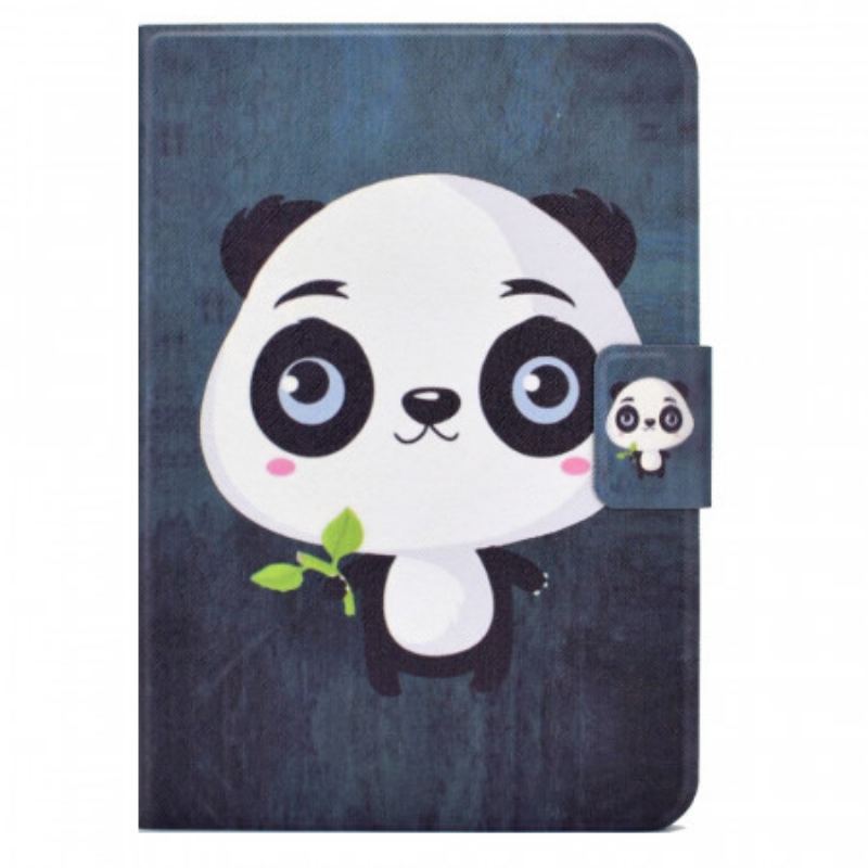 Capa Em Pele Para iPad Mini 6 (2021) Panda Fofo