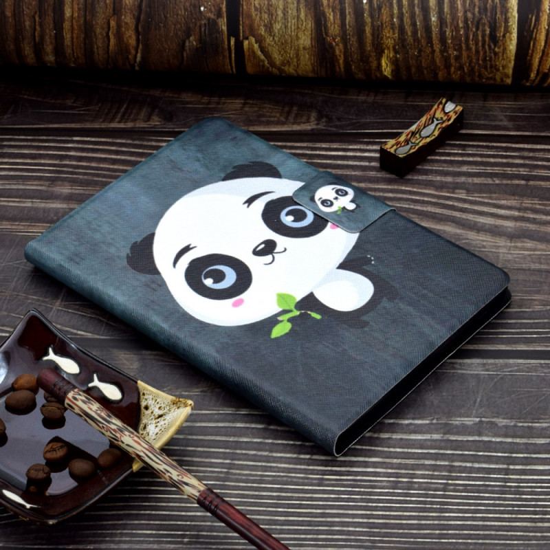 Capa Em Pele Para iPad Mini 6 (2021) Panda Fofo