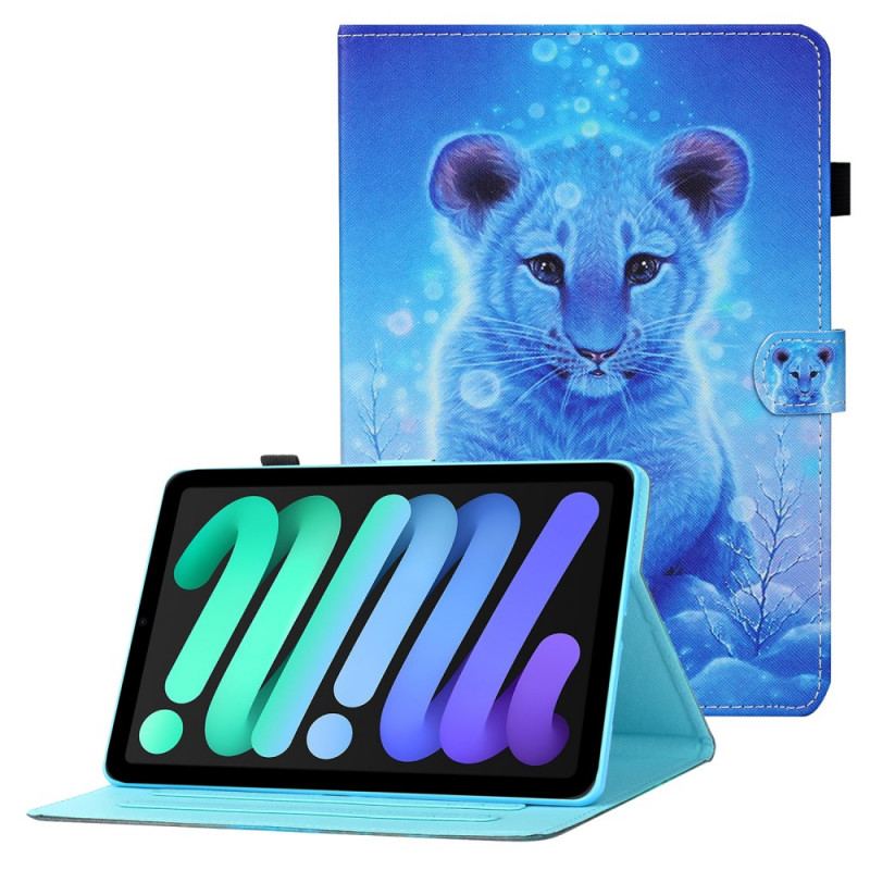 Capa Flip Para iPad Mini 6 (2021) Bebê Tigre