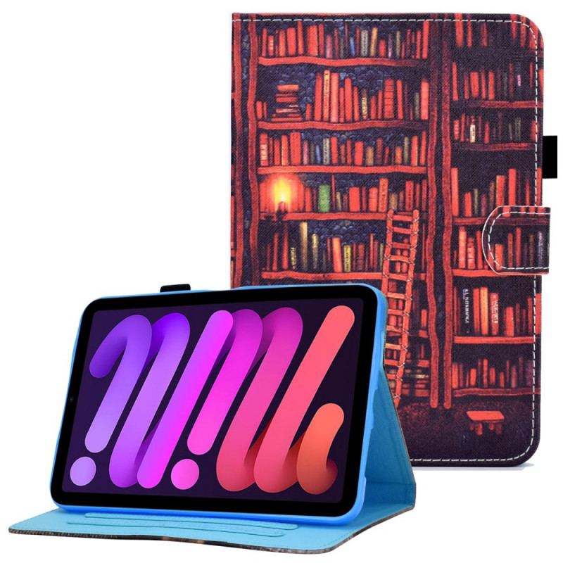 Capa Flip Para iPad Mini 6 (2021) Biblioteca