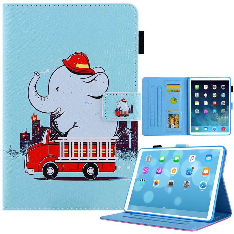 Capa Flip Para iPad Mini 6 (2021) Bombeiro Elefante