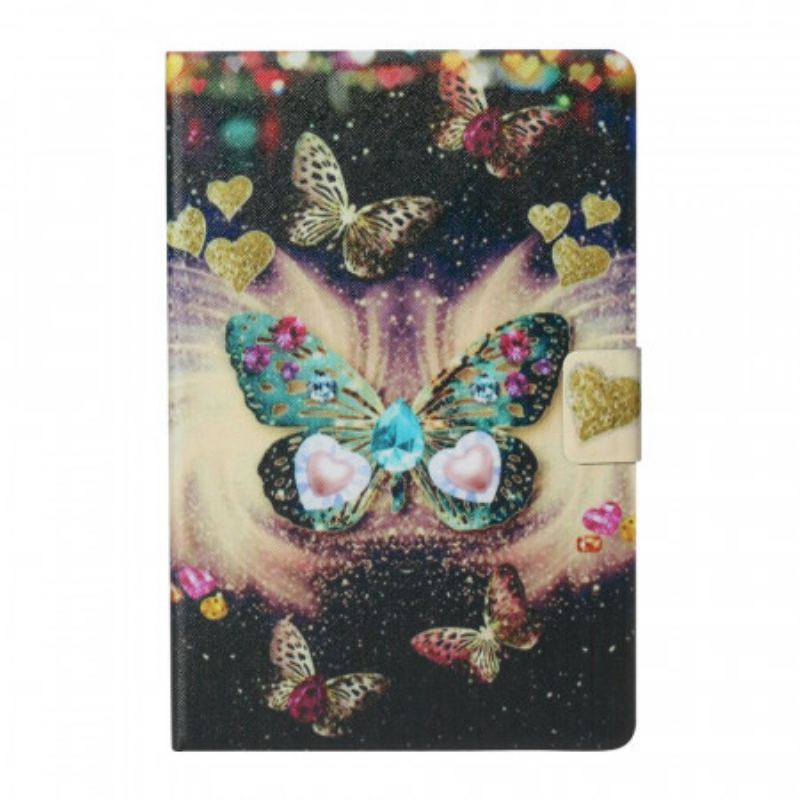 Capa Flip Para iPad Mini 6 (2021) Borboleta Requintada