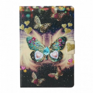 Capa Flip Para iPad Mini 6 (2021) Borboleta Requintada