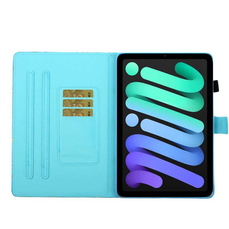 Capa Flip Para iPad Mini 6 (2021) Coruja Multicolorida