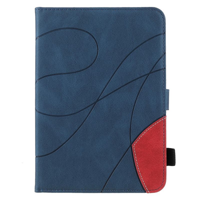 Capa Flip Para iPad Mini 6 (2021) Desenho Bicolor