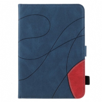 Capa Flip Para iPad Mini 6 (2021) Desenho Bicolor