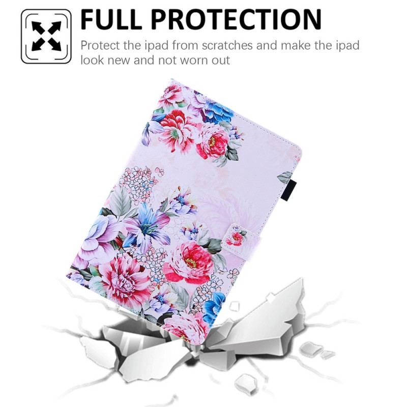 Capa Flip Para iPad Mini 6 (2021) Desenho De Flor