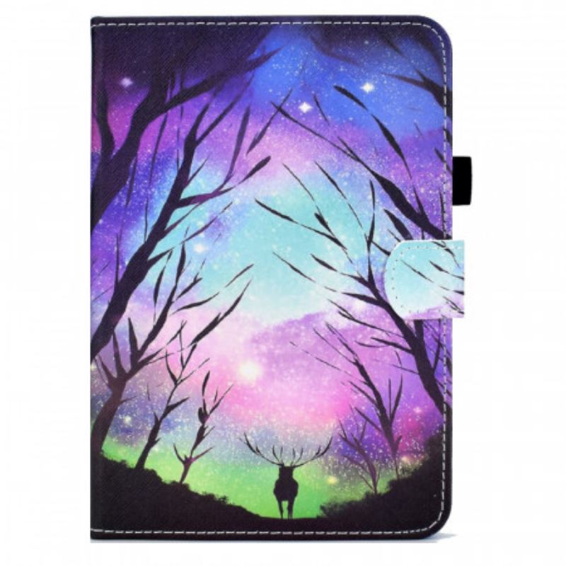 Capa Flip Para iPad Mini 6 (2021) Floresta E Cervos