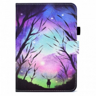 Capa Flip Para iPad Mini 6 (2021) Floresta E Cervos