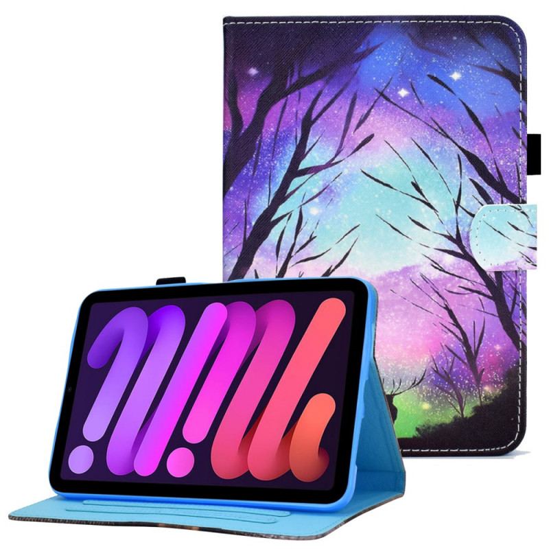 Capa Flip Para iPad Mini 6 (2021) Floresta E Cervos