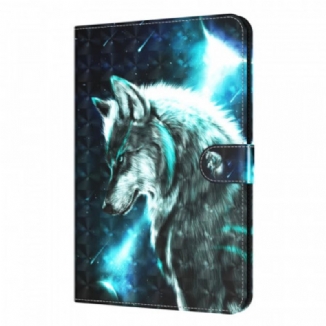 Capa Flip Para iPad Mini 6 (2021) Lobo Selvagem De Ponto De Luz