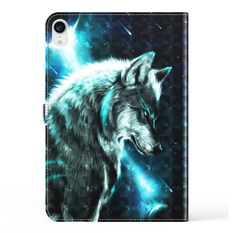 Capa Flip Para iPad Mini 6 (2021) Lobo Selvagem De Ponto De Luz