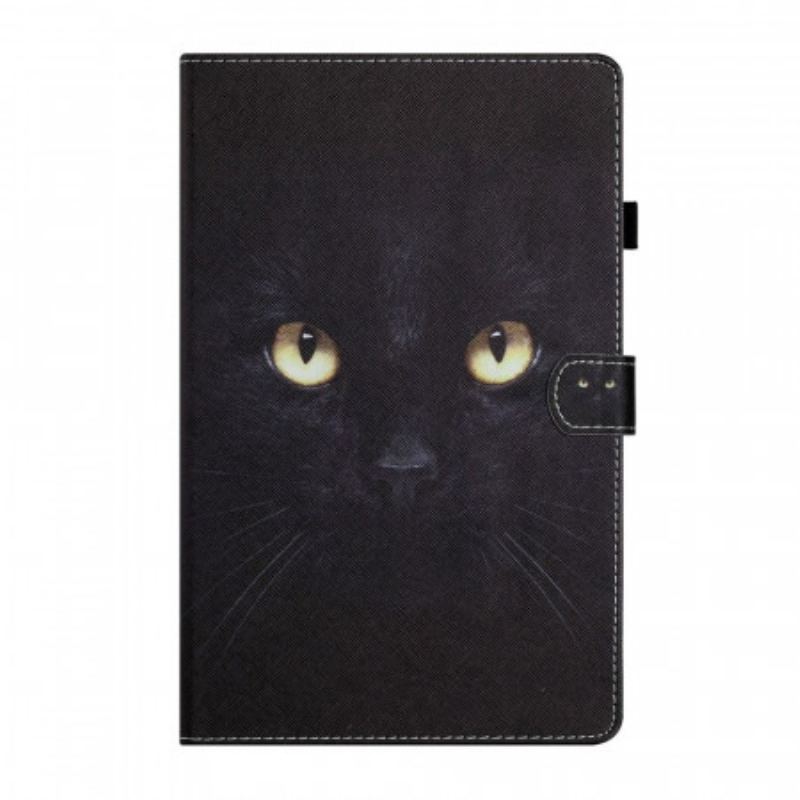 Capa Flip Para iPad Mini 6 (2021) Olhos De Gato Preto