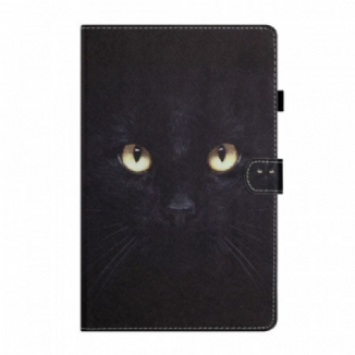 Capa Flip Para iPad Mini 6 (2021) Olhos De Gato Preto