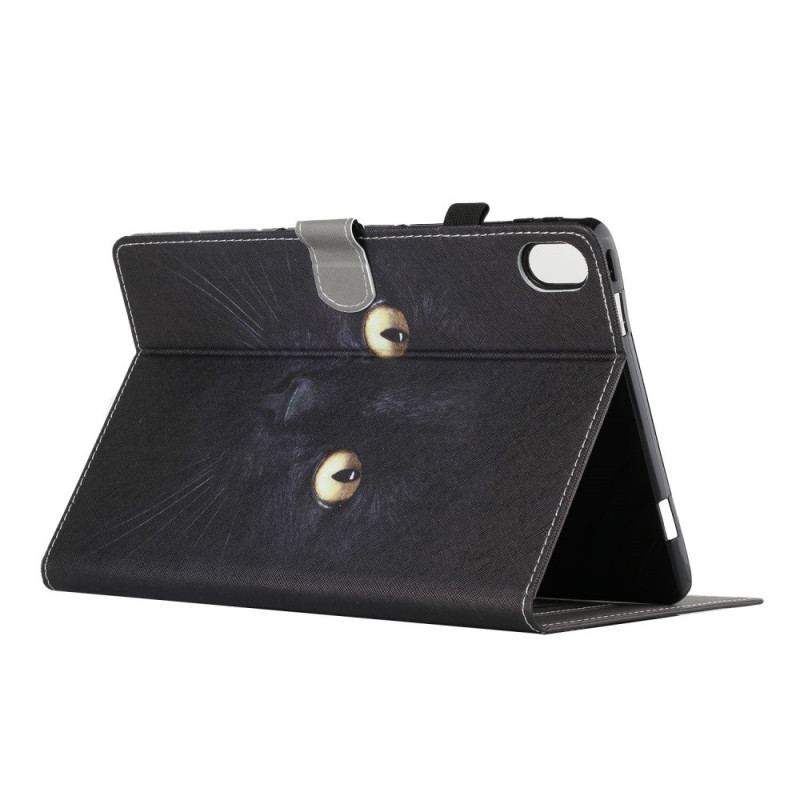 Capa Flip Para iPad Mini 6 (2021) Olhos De Gato Preto