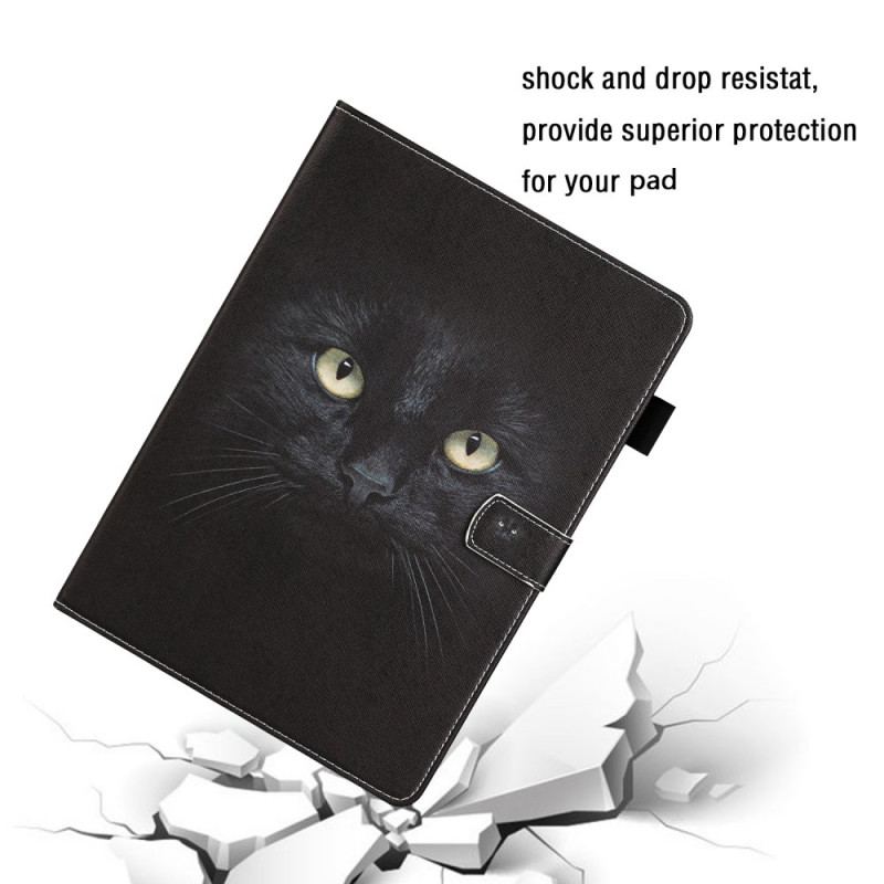 Capa Flip Para iPad Mini 6 (2021) Olhos De Gato Preto