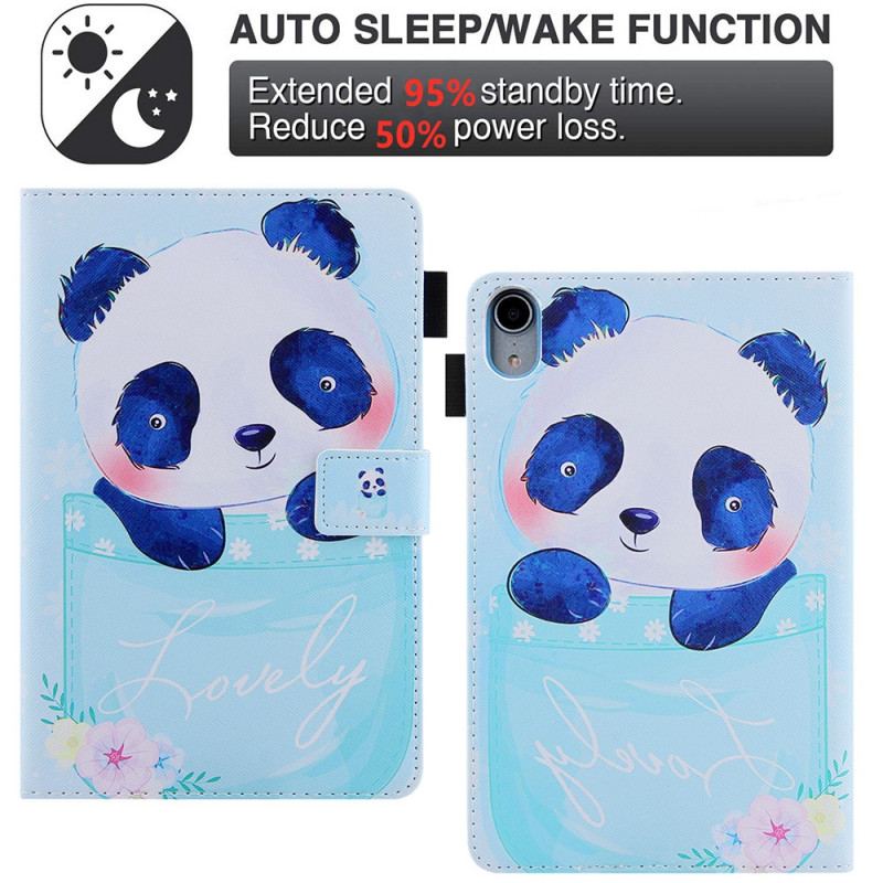 Capa Flip Para iPad Mini 6 (2021) Panda Fofo