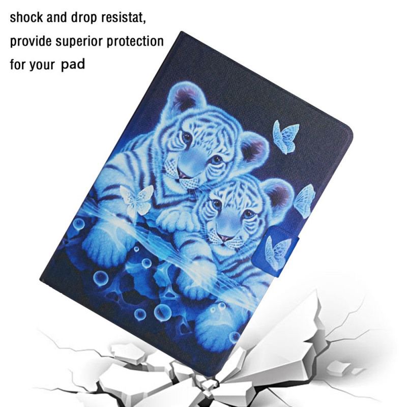 Capa Flip Para iPad Mini 6 (2021) Tigres