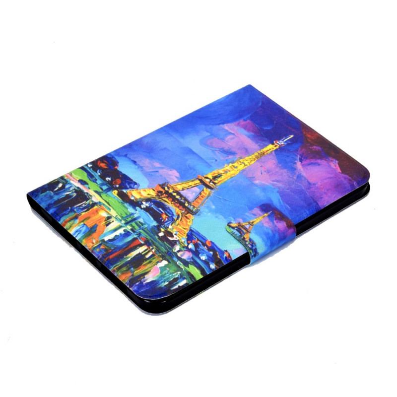 Capa Flip Para iPad Mini 6 (2021) Torre Eiffel