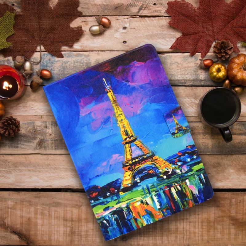 Capa Flip Para iPad Mini 6 (2021) Torre Eiffel