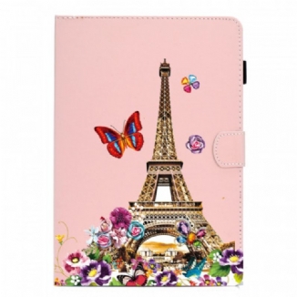 Capa Flip Para iPad Mini 6 (2021) Torre Eiffel No Verão