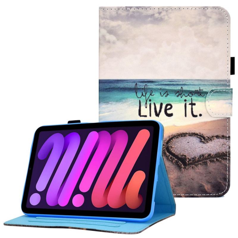 Capa Flip Para iPad Mini 6 (2021) Viva A Praia