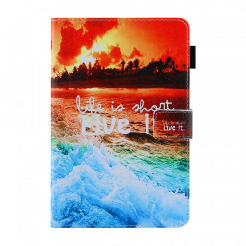 Capa Folio Para iPad Mini 6 (2021) A Vida É Um Pôr Do Sol Curto