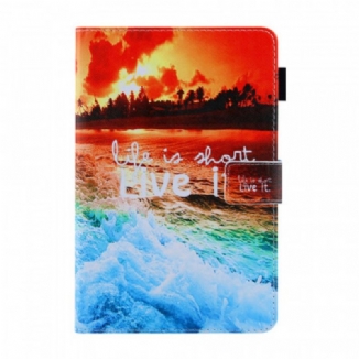 Capa Folio Para iPad Mini 6 (2021) A Vida É Um Pôr Do Sol Curto